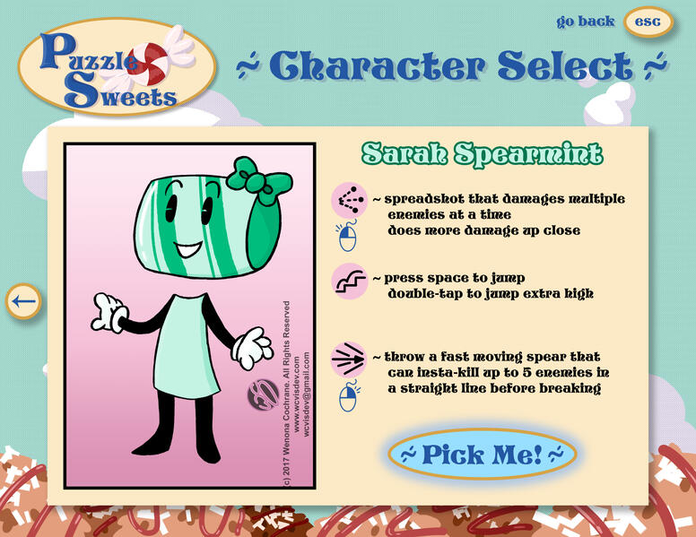 Sarah Character Select